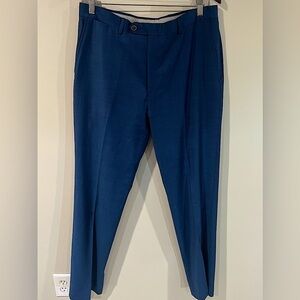 Men’s Hart Schaffner Marx 34W 33L Navy Wool Stretch Lightweight Dress Work Pants